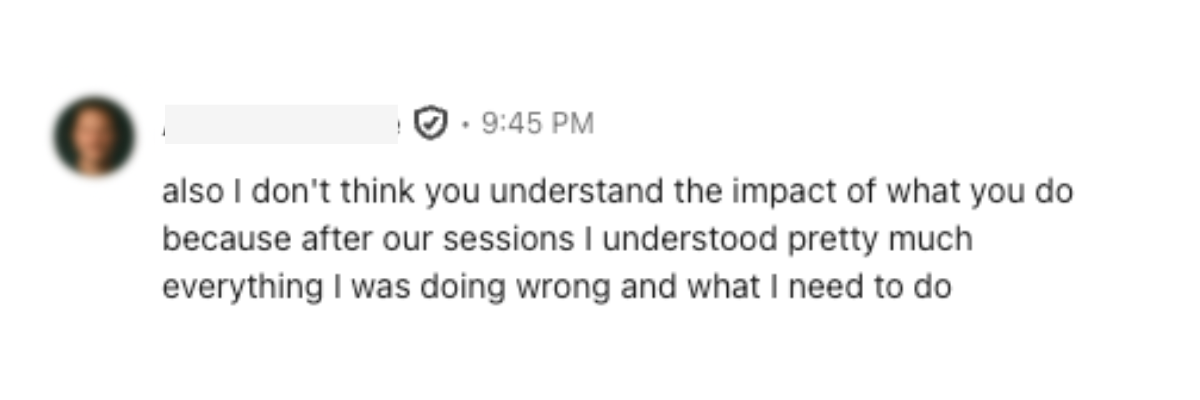 Client testimonial 1