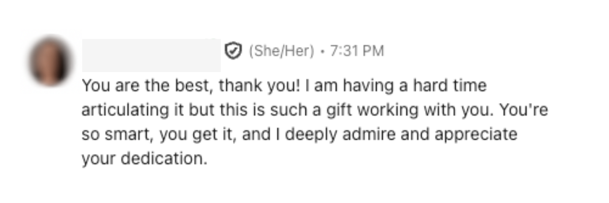 Client testimonial 6